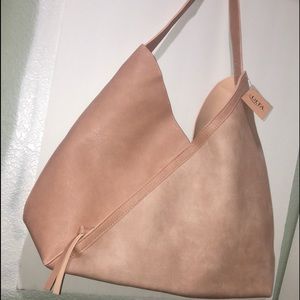 ULTA Purse TOTE V-Shape,One-Snap,Dusty Pinky Mauve
